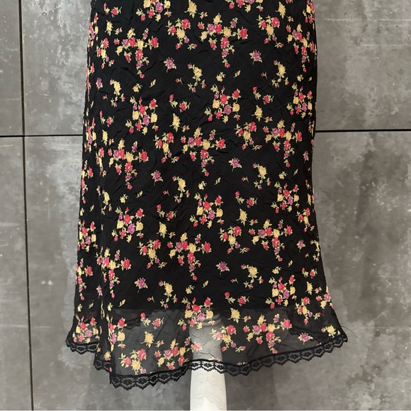 vintage 90s / y2k max studio floral spring midi skirt flowy size M - Picture 5 of 12